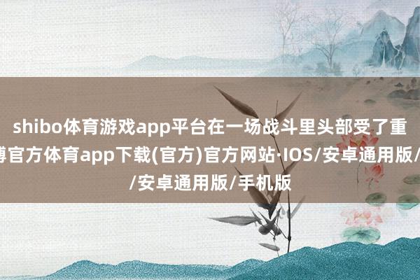 shibo体育游戏app平台在一场战斗里头部受了重伤-世博官方体育app下载(官方)官方网站·IOS/安卓通用版/手机版