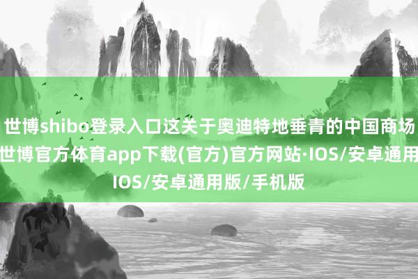 世博shibo登录入口这关于奥迪特地垂青的中国商场特地伏击-世博官方体育app下载(官方)官方网站·IOS/安卓通用版/手机版