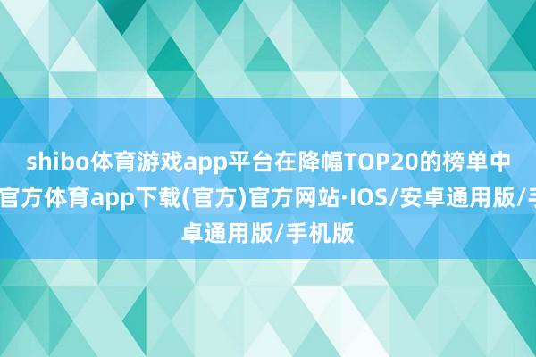 shibo体育游戏app平台在降幅TOP20的榜单中-世博官方体育app下载(官方)官方网站·IOS/安卓通用版/手机版