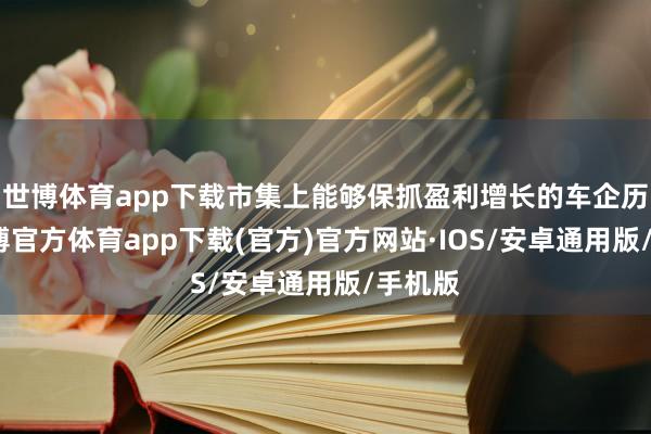 世博体育app下载市集上能够保抓盈利增长的车企历历-世博官方体育app下载(官方)官方网站·IOS/安卓通用版/手机版