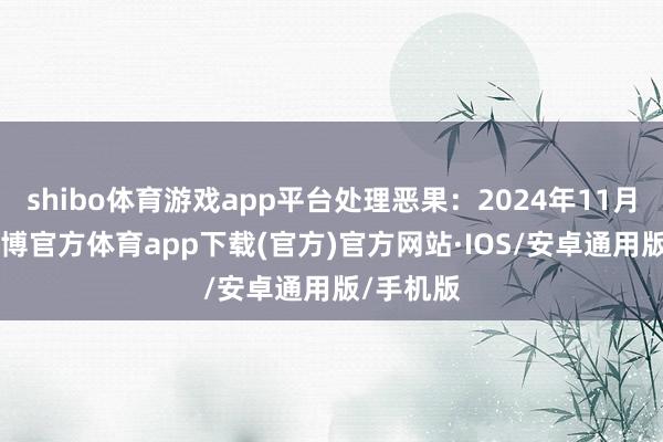 shibo体育游戏app平台处理恶果：2024年11月25日-世博官方体育app下载(官方)官方网站·IOS/安卓通用版/手机版