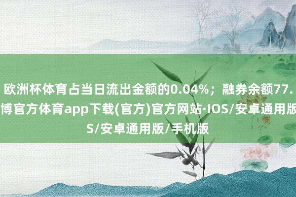 欧洲杯体育占当日流出金额的0.04%；融券余额77.25万-世博官方体育app下载(官方)官方网站·IOS/安卓通用版/手机版