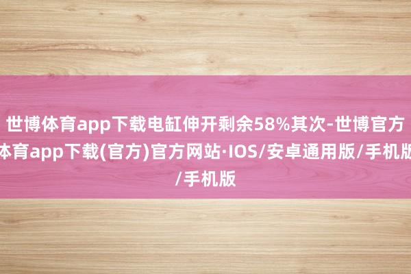 世博体育app下载电缸伸开剩余58%其次-世博官方体育app下载(官方)官方网站·IOS/安卓通用版/手机版