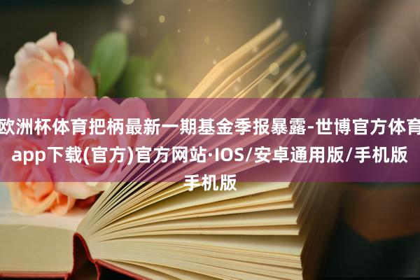 欧洲杯体育把柄最新一期基金季报暴露-世博官方体育app下载(官方)官方网站·IOS/安卓通用版/手机版